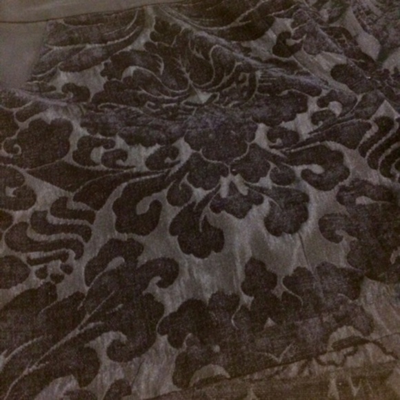 New black dress shorts with felt Victorian design. - Picture 2 of 2